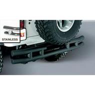 Rugged Ridge Dual Tube Rear Bumper without Hitch (Stainless Steel) - 11573.03